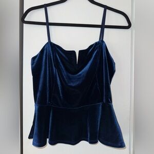 Express Velvet Peplum Cami